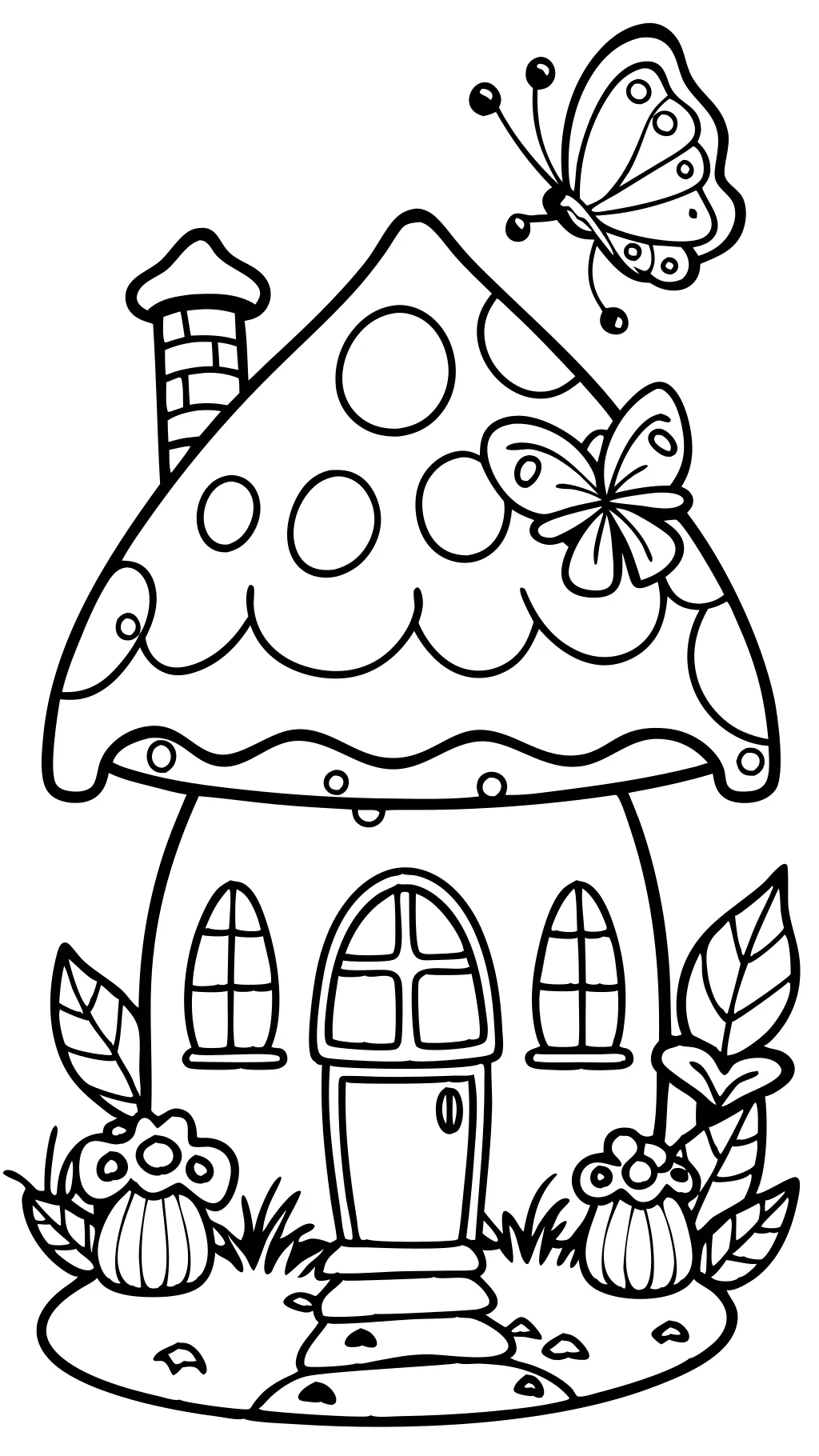 fairy house coloring page